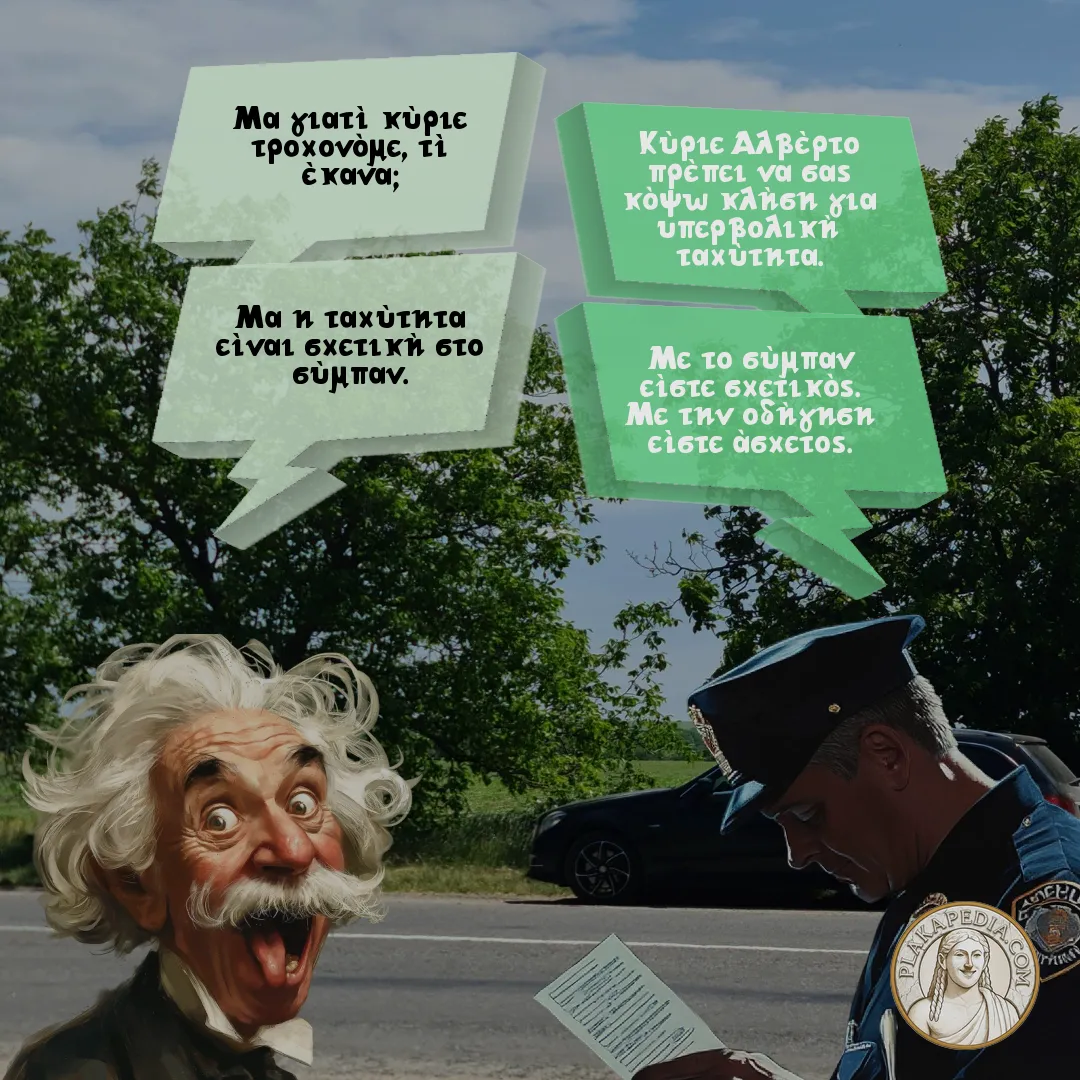 Ο Αλβέρτος Αϊνστάιν και ο τροχονόμος