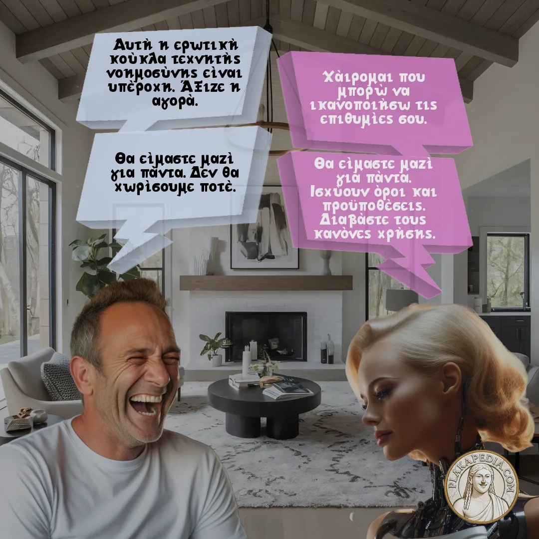 Ο άνδρας και η ερωτική κούκλα τεχνητής νοημοσύνης