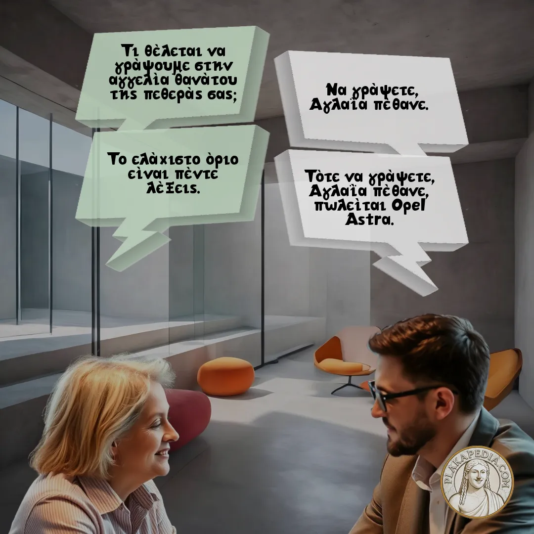 Η αγγελία θανάτου της πεθεράς