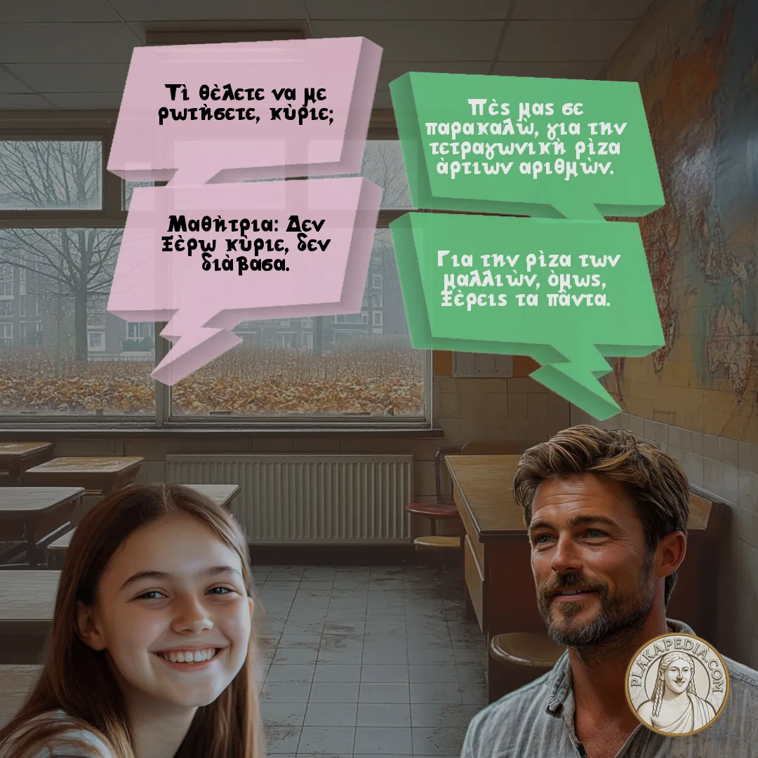 Ο δάσκαλος και η ρίζα των μαλλιών.