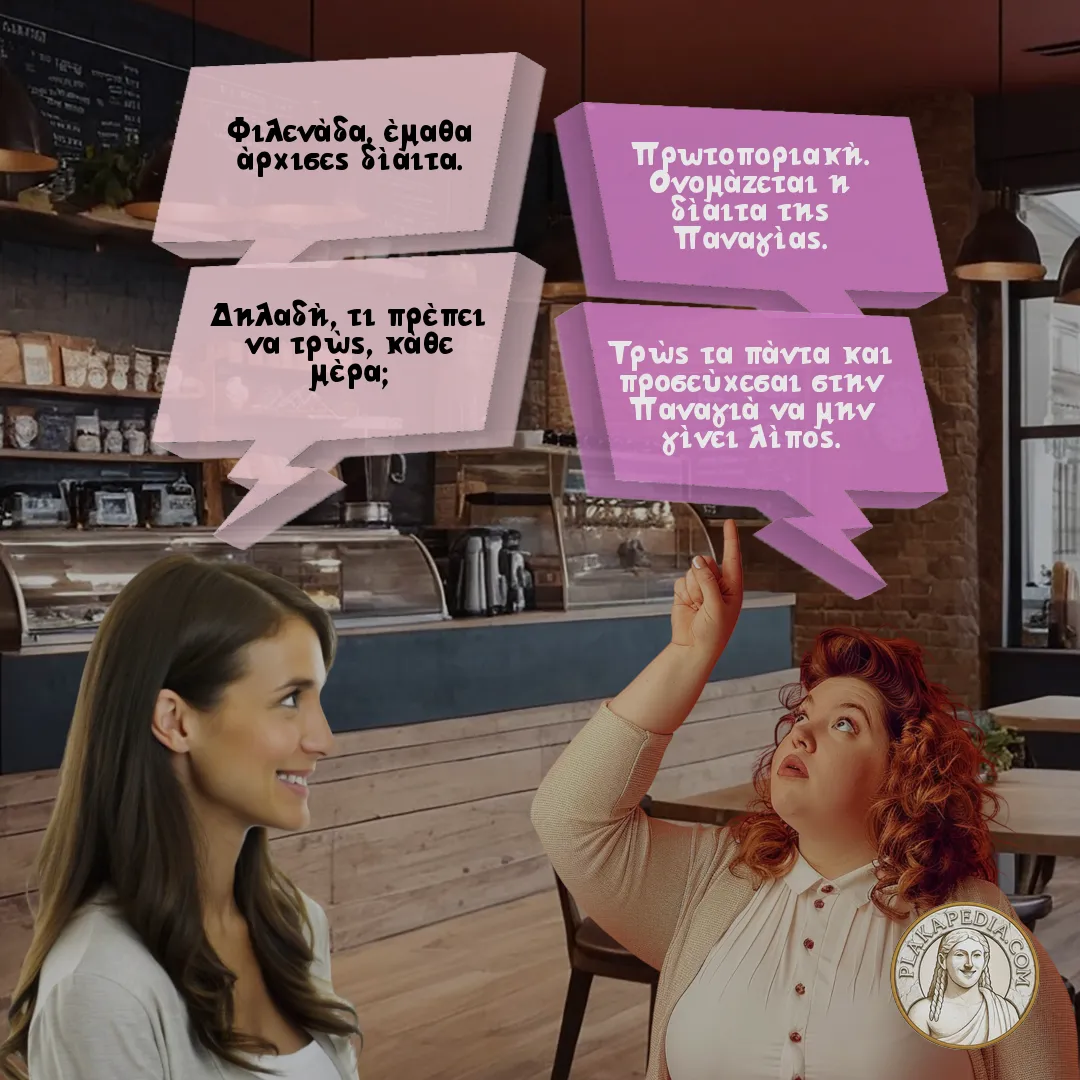 Η φιλενάδα και η δίαιτα της Παναγίας