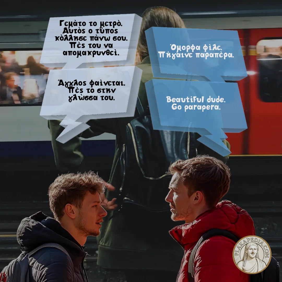 Τα φιλαράκια στο μετρό και ο άγγλος.