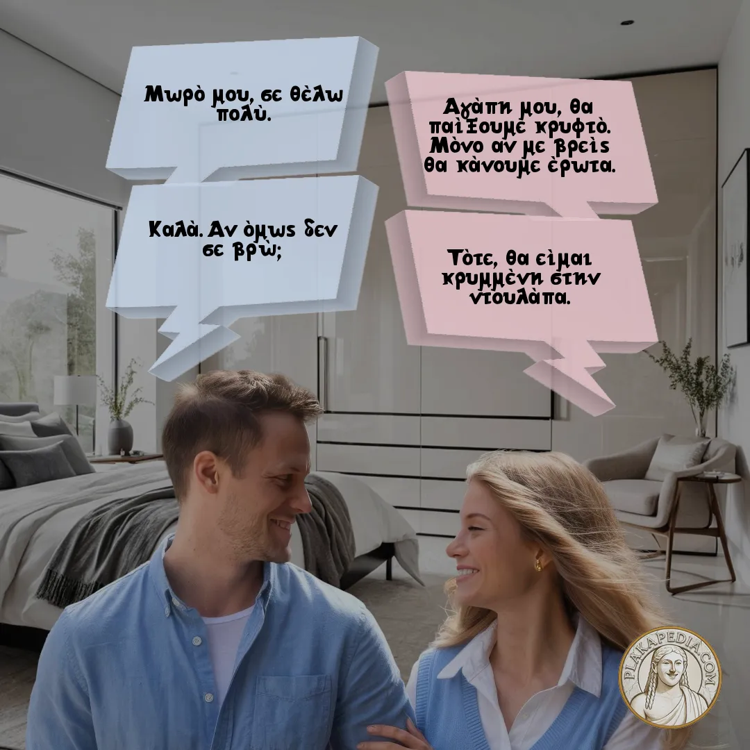 Το ζευγάρι και το κρυφτό στο σπίτι.