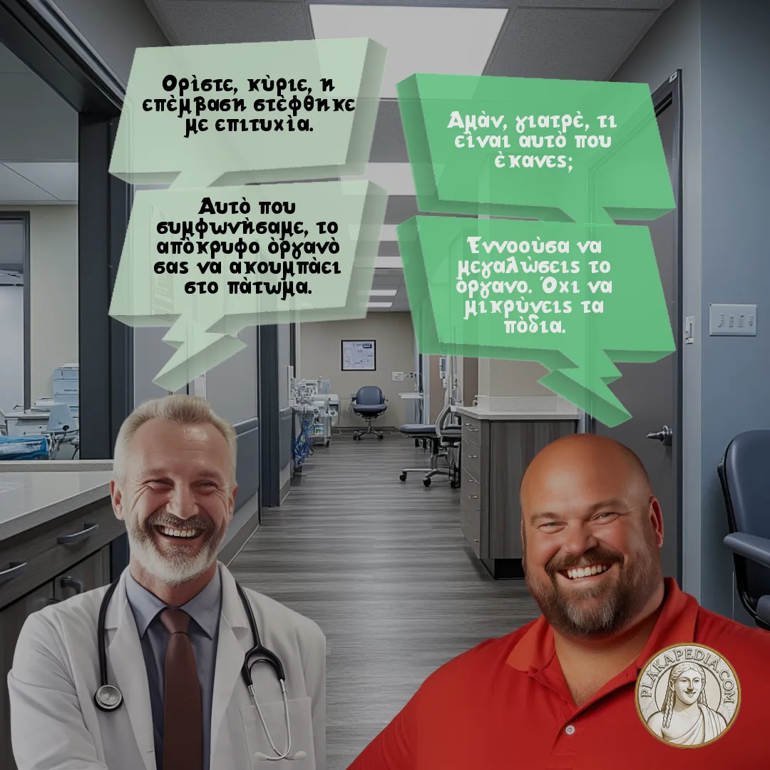 Ο γιατρός και η επέμβαση μεγέθυνσης.