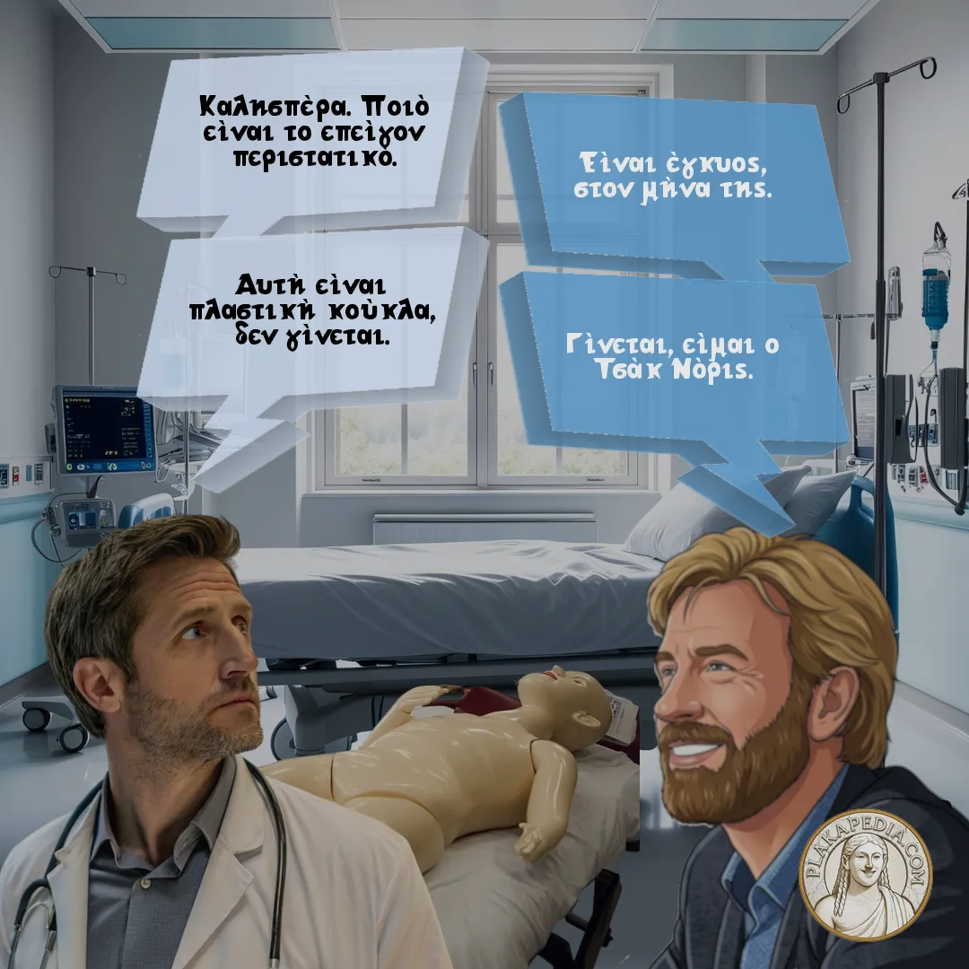 Ο Τσάκ Νόρις και η πλαστική κούκλα.