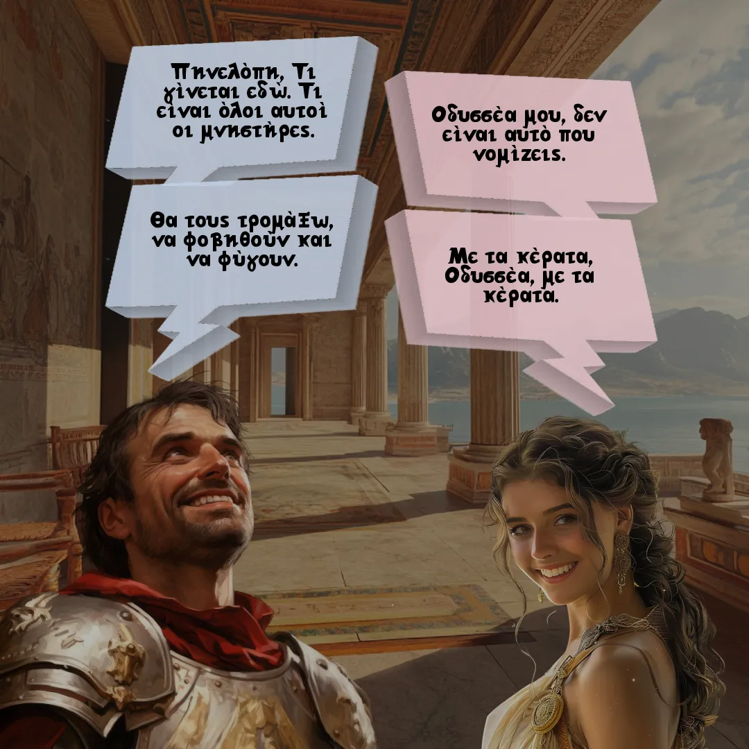 Ο Οδυσσέας και η Πηνελόπη.