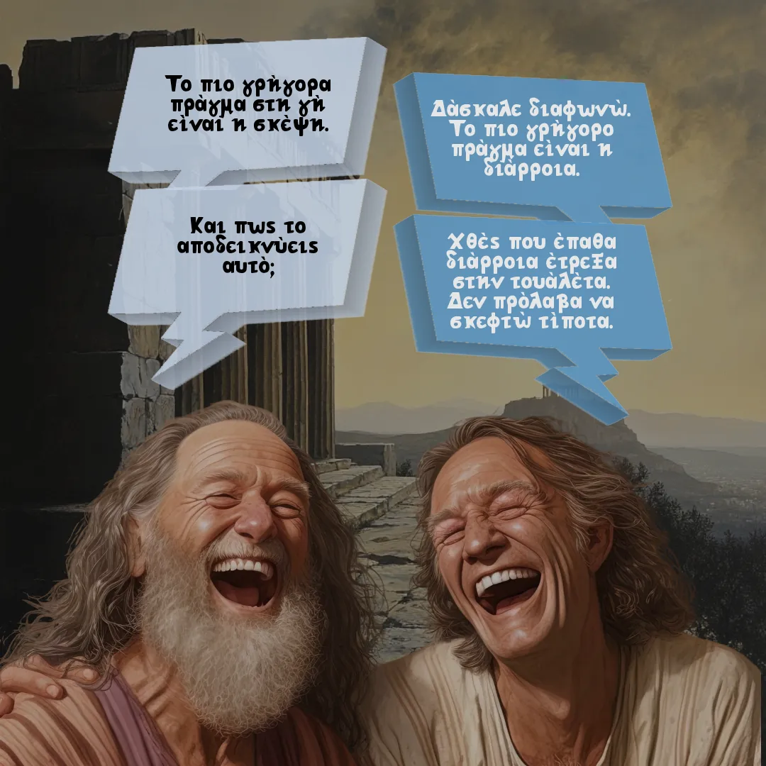 Ο φιλόσοφος και το πιο γρήγορο πράγμα στη γή.